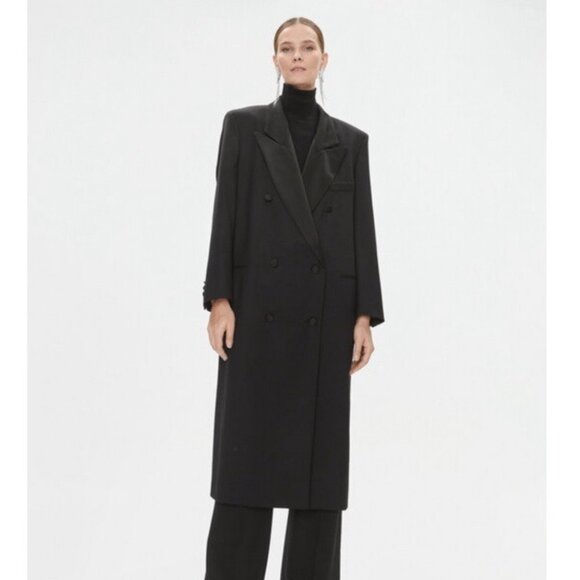 NWT Boss Hugo Boss Caleco Double Breasted Wool Long Coat - Picture 1 of 8